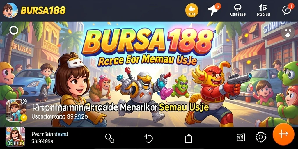 Tangkapan layar utama BURSA188 menampilkan gameplay Arcade yang seru dan berwarna.
