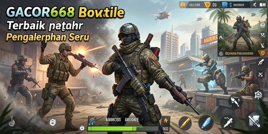 Screenshot gameplay GACOR668 menampilkan aksi seru dalam Battle Royale.