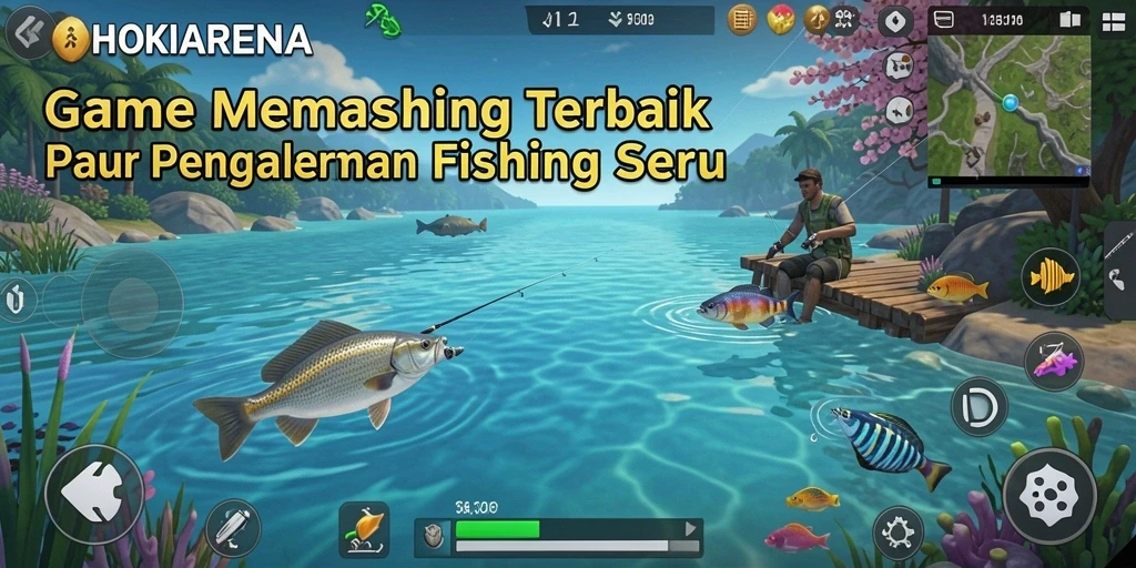 Tampilan gameplay seru HOKIARENA saat menangkap ikan.