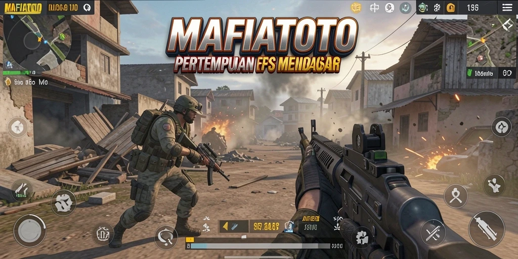 Tangkapan layar gameplay MAFIATOTO menampilkan aksi tembak-menembak yang mendebarkan.