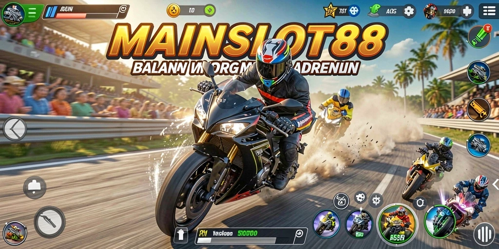 Tampilan screenshot dari balapan mendebarkan di MAINSLOT88.