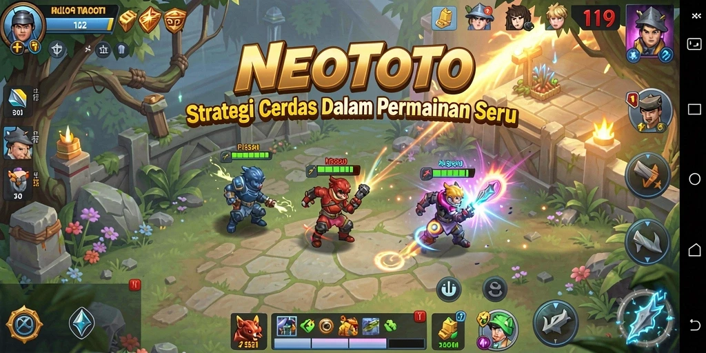 Tangkapan layar NEOTOTO menunjukkan gameplay strategi yang mendebarkan.