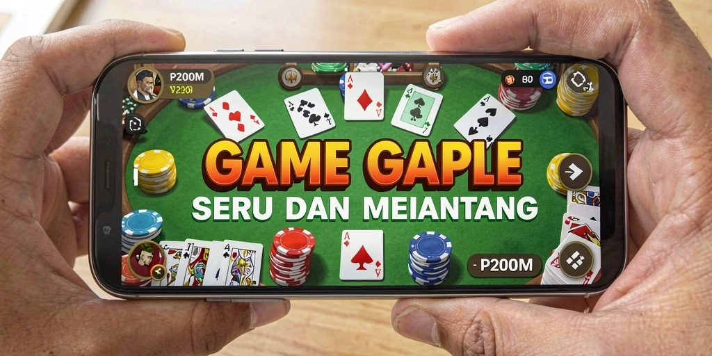 Tampilan gameplay P200M yang seru dan interaktif dalam permainan Gaple.