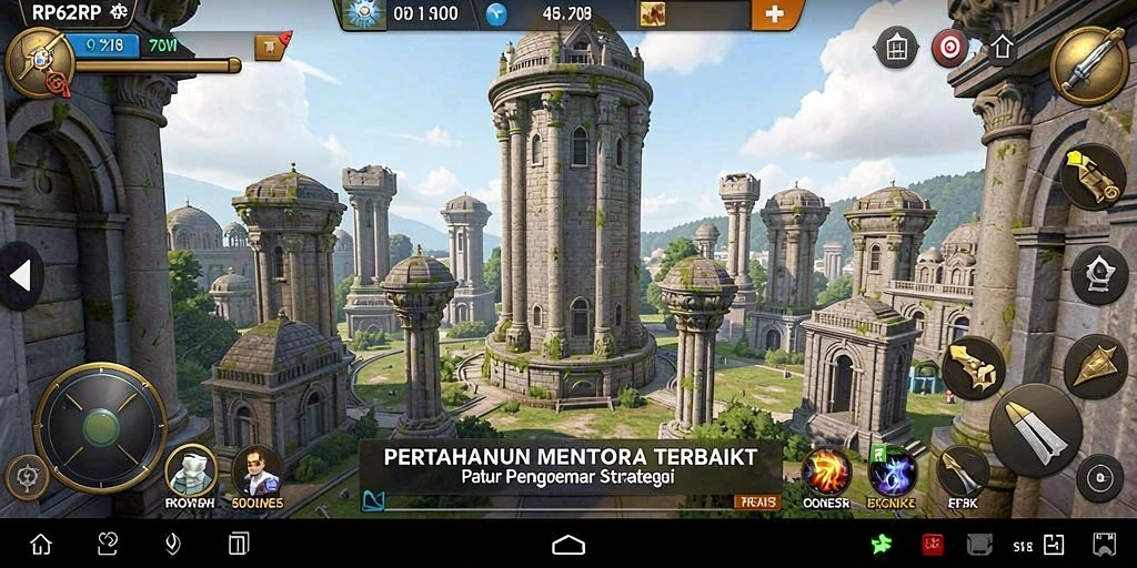 Gameplay menarik dan menantang dalam RP62RP Tower Defense.